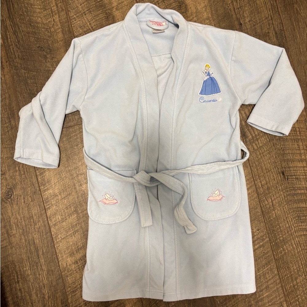 Vintage Disney Princess Cinderella Blue Kids Robe